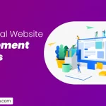 Dark Voilet garphic image background with website development services