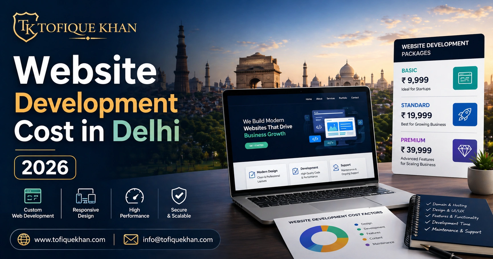 website development cost in Delhi